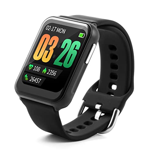 Technaxx Smartwatch Fitnessuhr mit 1,69 Zoll Display TX-SW7HR mit Fitness Tracker, Blutsauerstoff, Körpertemperatur, Kalorienzähler, Schlaftracker, SMS, Whatsapp Funktion, etc von technaxx