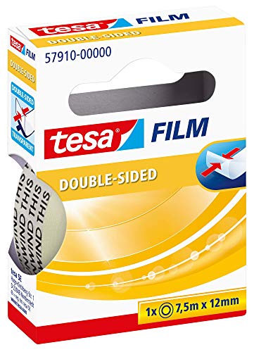 tesafilm doppelseitiges Klebeband, Fotofilm - für Fixierungen auf Papier und anderen Materialien - 1 Rolle 7,5m : 12mm von tesa