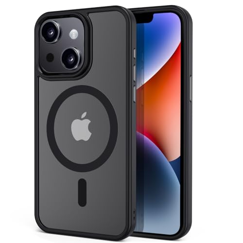 Tigratigro Case for iPhone 14 6.1 inch, Compatible with Mag-Safe, Transparent Matte Texture, Flexible and Anti-Fingerprint, Skin-Like Texture (Graphite Black) von tigratigro