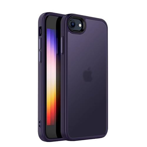 tigratigro Case for iPhone SE 2022/SE2020, Case iPhone 7/8 4.7 inch, Transparent Matte Texture, Flexible and Anti-Fingerprint, Texture Similar to Skin (Dark Purple) von tigratigro
