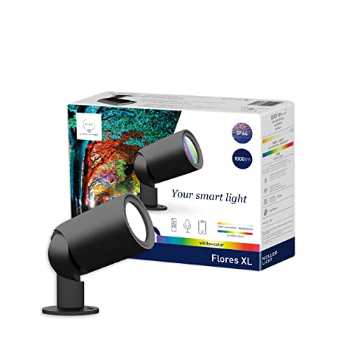 tint smarter Outdoor LED Spot Flores XL High lumen, weißes und farbiges Licht RGB, Zigbee, funktioniert mit Alexa von tint