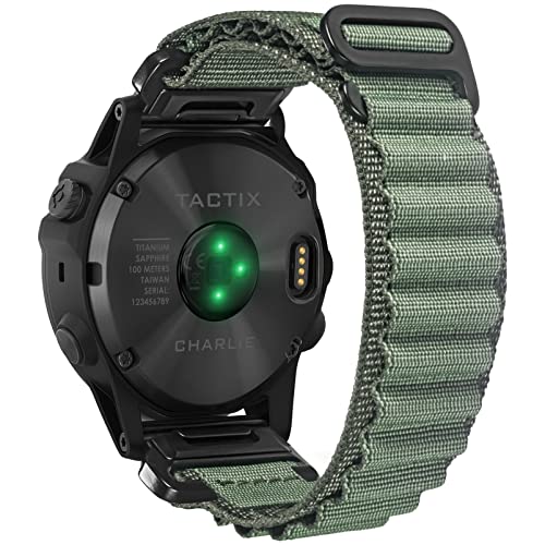 Nylon Uhrenarmband Kompatibel mit Garmin Sportarmband für fēnix/Forerunner/Vivoactive/Approach/MARQ/quatix/D2 Serie Robustes Ersatzband für Männer von torbollo