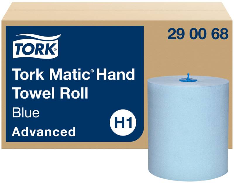 TORK Matic Handtuchrolle, 2-lagig, blau, 150 m von tork