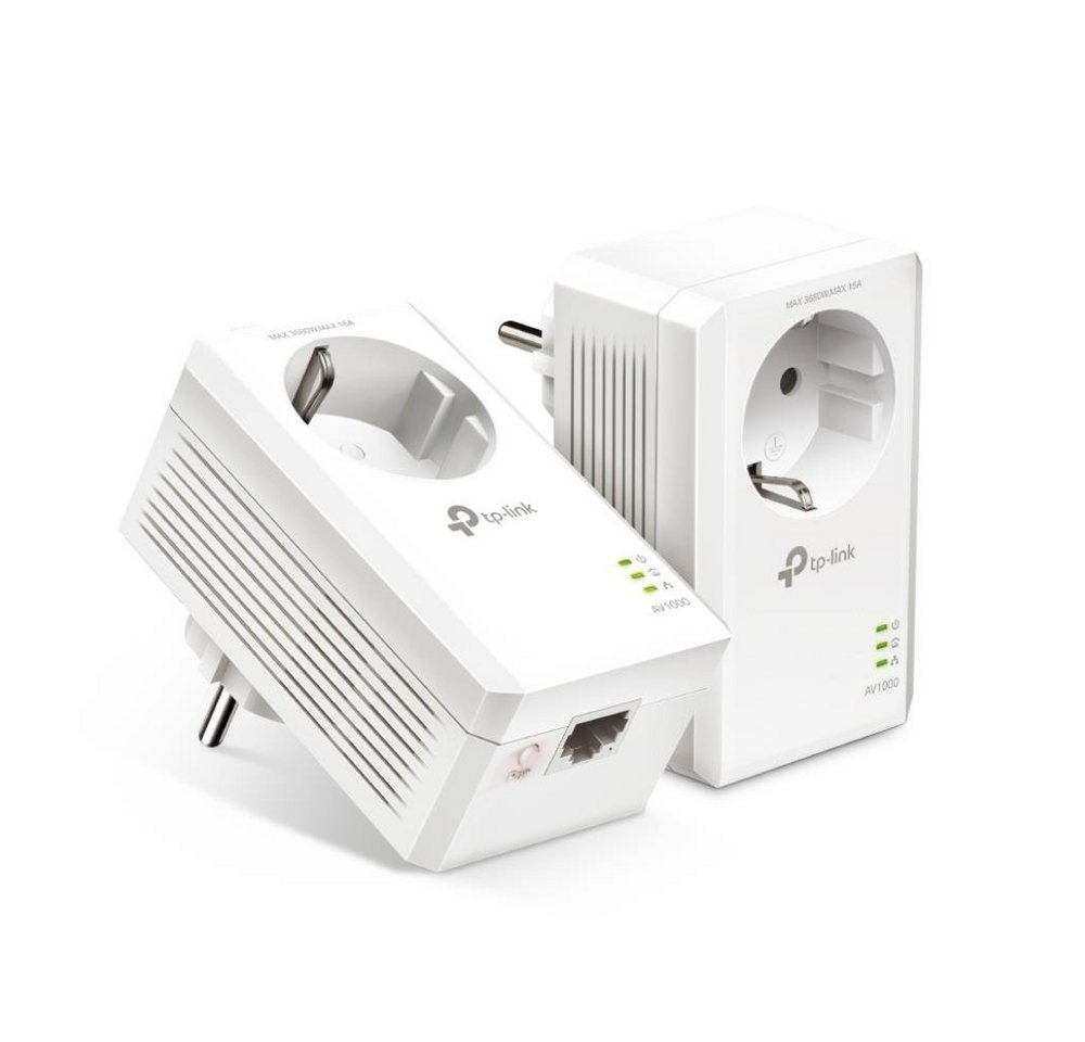 tp-link TL-PA7017P KIT AV1000-Gigabit-Powerline-Adapter Netzwerk-Adapter, KIT mit Steckdose Weiß von tp-link