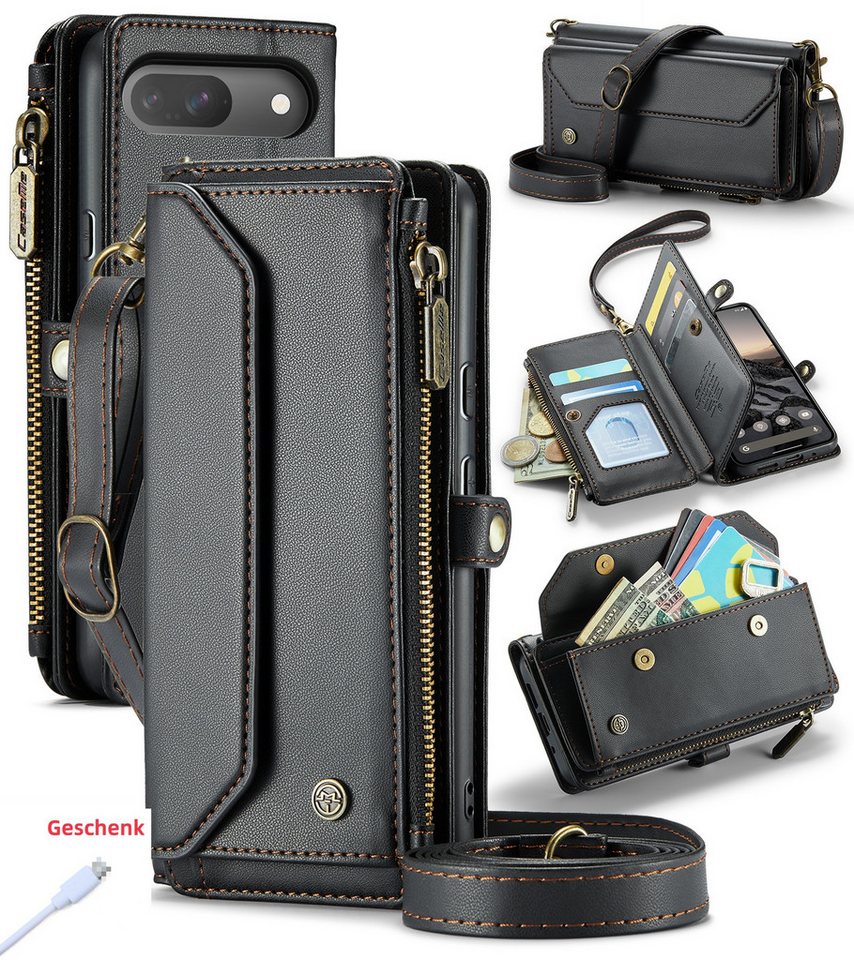 trends for living Handyhülle Magsafe Schultergur Leder Handy Hülle für Google Pixel 8 Pro 8 Case trends for living Handyhülle Magsafe Schultergur Leder Handy Hülle für Google Pixel 8 Pro 8 Case von trends for living