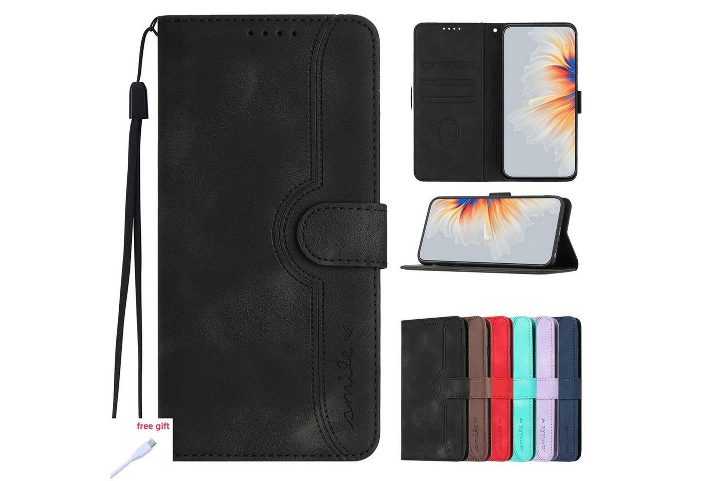 trends for living Handyhülle Wallet-Stil Hülle für iPhone 15 Pro Plus Ständer Leder Handy Cover trends for living Handyhülle Wallet-Stil Hülle für iPhone 15 Pro Plus Ständer Leder Handy Cover von trends for living