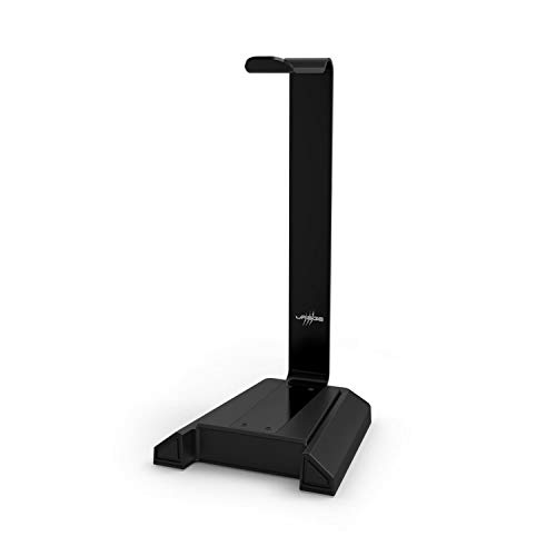 uRage Gaming-Headset-Stand “AFK 200”, schwarz, Kopfhörer-Ständer aus robustem Metall, bis 2,2 kg, rutschfeste Unterseite aus Gummi von uRage