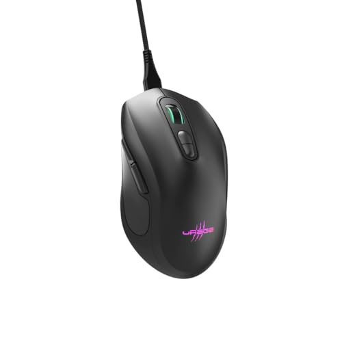 uRage Gaming-Maus Reaper 340, kabelgebundene Maus mit 7 programmierbaren Tasten, bis zu 8000 DPI, superleichte 77 g Gewicht, RGB-Beleuchtung, Gaming-Software, in schwarz uRage Gaming-Maus Reaper 340, kabelgebundene Maus mit 7 programmierbaren Tasten, bis zu 8000 DPI, superleichte 77 g Gewicht, RGB-Beleuchtung, Gaming-Software, in schwarz von uRage