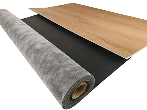 Vinyl Trittschalldämmung uficell Vinosilent premium Stärke: 1,5 mm - Vinylunterlage mit Anti-Slip-Effekt für die sichere Verlegung von"Click" Rigid Vinyl-/LVT-Designboden (30 m²) von uficell