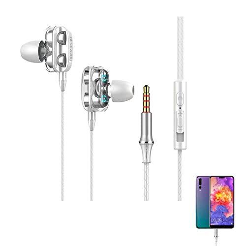 ulapithi In-Ear-Kopfhörer mit Kabel - In-Ear-Game-Kopfhörer mit Mikrofon für PC-Handy,3,5-mm-Klinken-Ohrhörer mit Mikrofon für PC, Mobiltelefon, Spielgerät von ulapithi