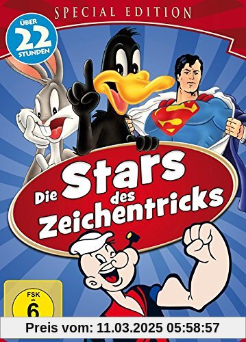 Die Stars des Zeichentricks: Bugs Bunny - Duffy Duck - Popeye - Woody Woodpecker - Schweinchen Dick - Superman - Felix the Cat - Casper (8 DVDs in einer Metallbox) [Special Edition] von unbekannt