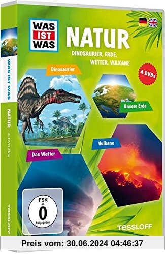 Was ist Was: Natur - Dinos, Erde, Wetter, Vulkane [4 DVDs] von unbekannt