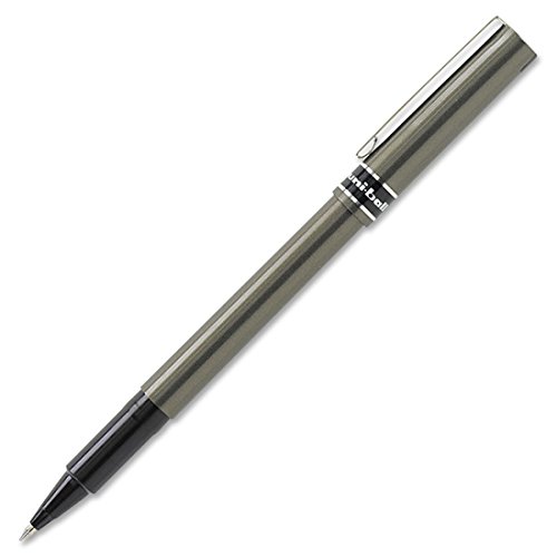 uni-ball - Deluxe Roller Ball Stick Waterproof Pen, Black Ink, Micro - Dozen by Uni-ball von uni-ball