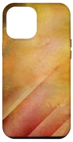 Hülle für iPhone 12 Pro Max Abstrakte Vintage-orange-rote Sonnenaufgangsstreifen für Kreative von universityofheaven.com