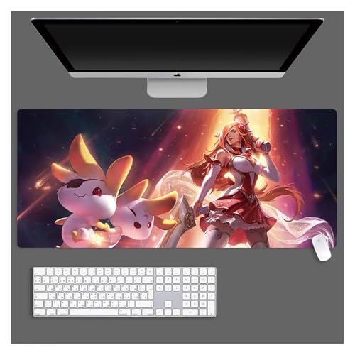 upim Spiel-Mauspad, Gaming-Laptop-Mauspad, Anime-Schreibtischunterlage, Anime-Mauspad, Gaming-Mauspad, Anime, Erweiterte PC-Tastatur, Wasserdicht Und rutschfest(D,900x400mm) von upim