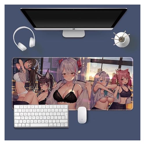 upim Spiel-Mauspad, Gaming-Laptop-Mauspad, Anime-Schreibtischunterlage, Anime-Mauspad, Gaming-Mauspad, Anime, Erweiterte PC-Tastatur, Wasserdicht Und rutschfest(E,900x400mm) von upim