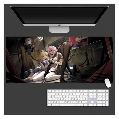 upim Spiel-Mauspad, Gaming-Laptop-Mauspad, Anime-Schreibtischunterlage, Anime-Mauspad, Gaming-Mauspad, Anime, Erweiterte PC-Tastatur, Wasserdicht Und rutschfest(G,900x400mm) von upim