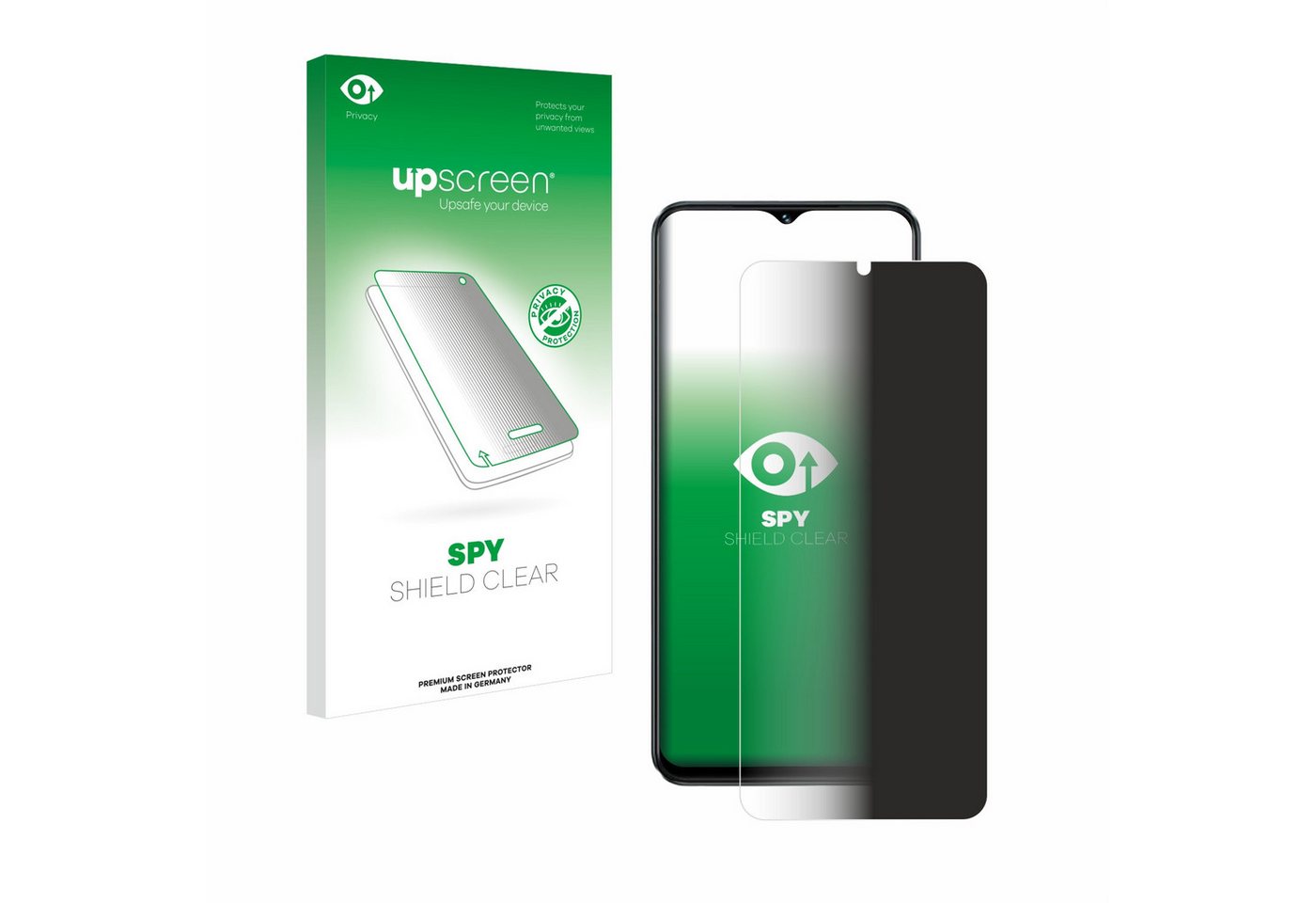 upscreen Displayschutzfolie Sichtschutzfolie für Vivo Y18, Anti-Spy Privacy Sichtschutz Blickschutzfolie Blaulicht-Schutz von upscreen