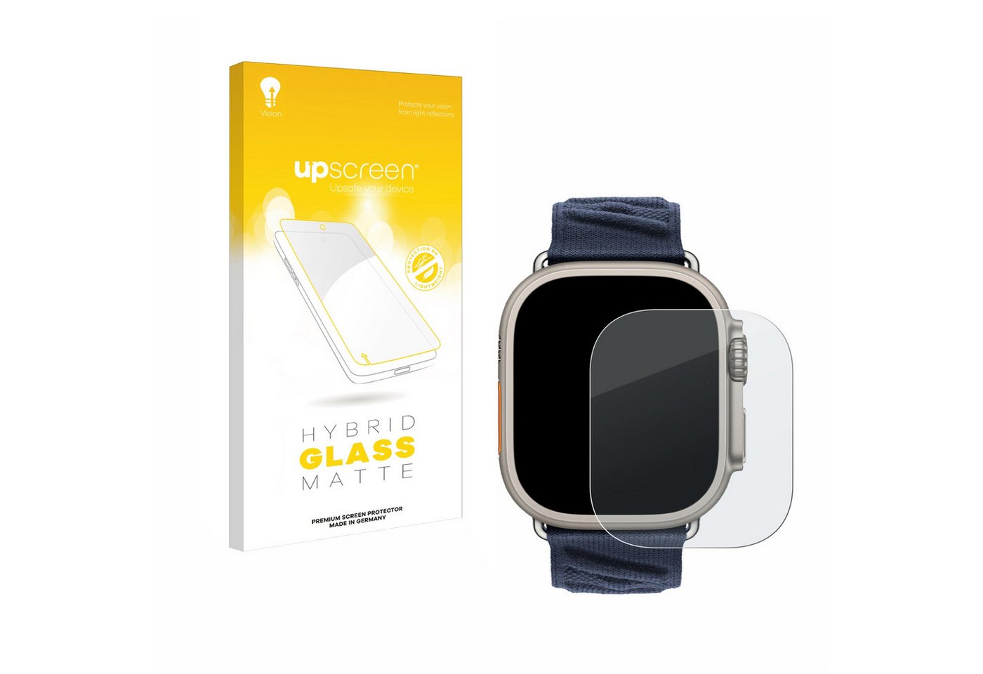 upscreen Displayschutzglas Schutzglas für Apple Watch Hermès Ultra 2, Schutzfolie Display Schutz Glas Folie matt von upscreen