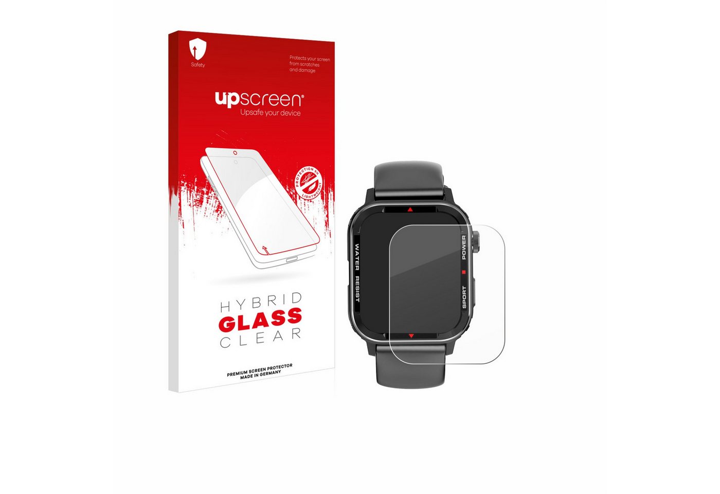 upscreen Displayschutzglas Schutzglas für Manike G96 Smartwatch, Schutzfolie Display Schutz Glas Folie klar von upscreen