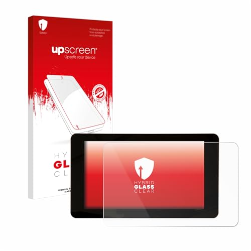 upscreen Schutzglas für Raspberry Pi Touchscreen 2 (7") Schutzfolie, Glas-Folie [Klar, 9H Panzerschutz, Anti-Fingerprint] von upscreen