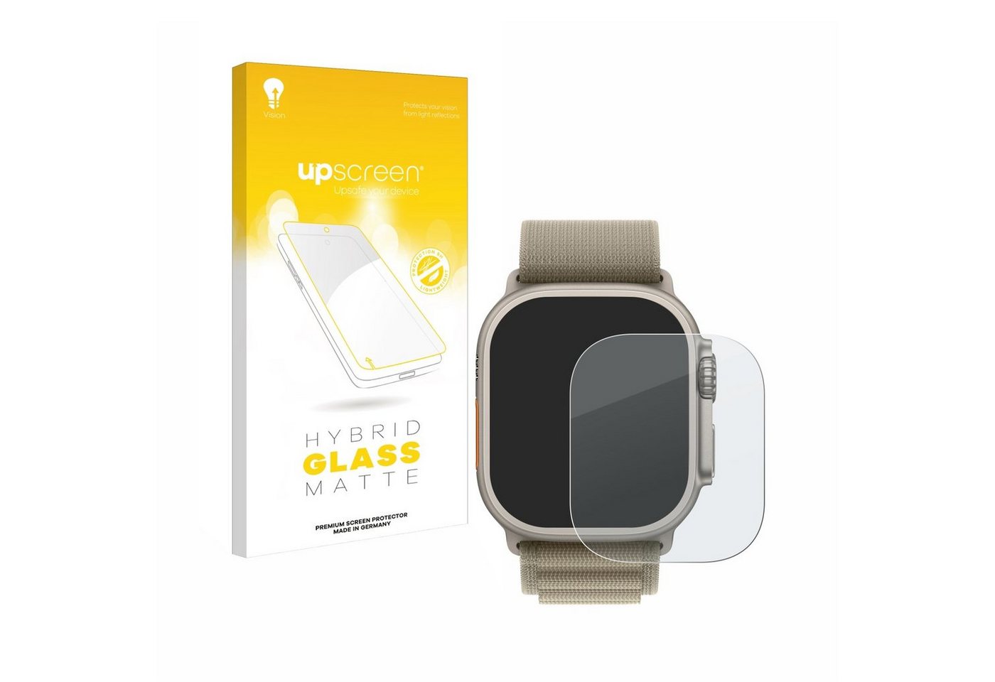 upscreen Displayschutzglas Schutzglas für Apple Watch Ultra 2 (49 mm), Schutzfolie Display Schutz Glas Folie matt von upscreen