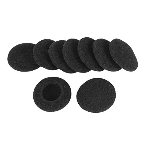 sourcing map 10 x Schwarz Weiche SpongeEar Bremsbeläge Hülle für 4.5cm OD Headset Kopfhörer DE de von uxcell