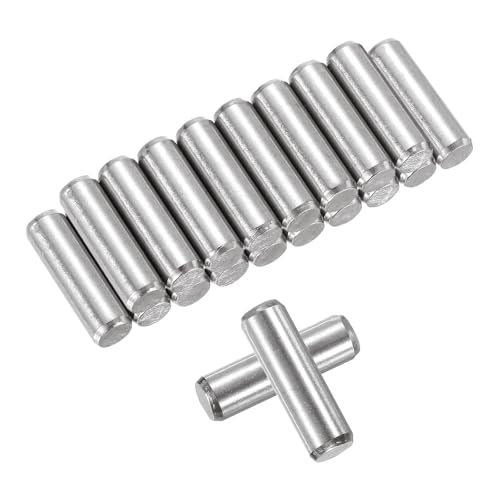 uxcell 50 Stück 6 mm x 20 mm Regalstifte, Regalstifte, Regaldübelstifte, verstellbare Regalstützstifte, Befestigungselemente, Edelstahl, silberfarben (0,23 x 0,78 Zoll) von uxcell