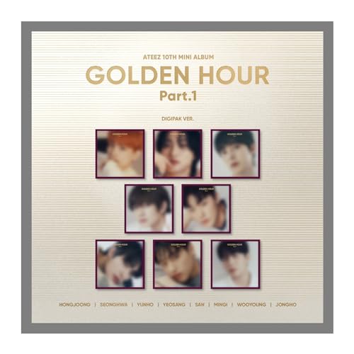 ATEEZ GOLDEN HOUR : Part.1 10th Mini Album with Tracking Sealed ATZ (Digipack 8 Version SET) von valueflag