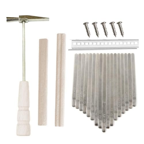 veorly 17Keys Kalimba DIY Kit Thum Piano Ersatzteile mit Keys Bridge Tuning Hammer Kit Kalimba ZubehöR von veorly