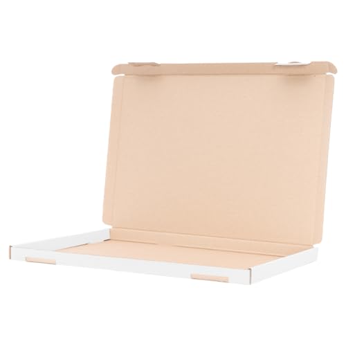 verpacking Großbriefkartons Weiß 350x250x20 mm - A4 B4 - Versand Post Faltschachtel Kalenderverpackung Büchersendung - optimal geeignet für den Versand 25 Stück von verpacking