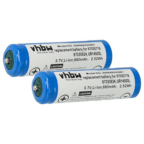 vhbw 2X Akku kompatibel mit Braun Typ 8377, 8385 C+R Rasierer (680 mAh, 3,7 V, Li-Ion) von vhbw