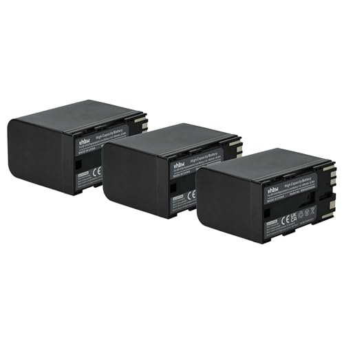 vhbw 3X Akku ersetzt Canon BP-955, BP-925, BP-975, BP-970G für Camcorder (3900mAh, 7.4V, Li-Ion) von vhbw