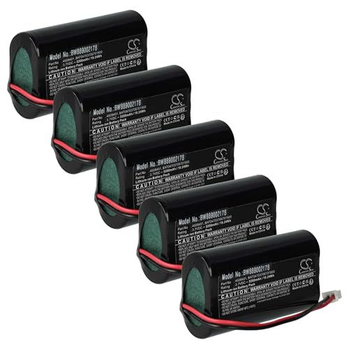 vhbw 5X Akku kompatibel mit Villeroy & Boch Troll 2.0 78170-78184 Tischlampe, Nachttischlampe (5200 mAh, 3,7 V, Li-Ion) von vhbw