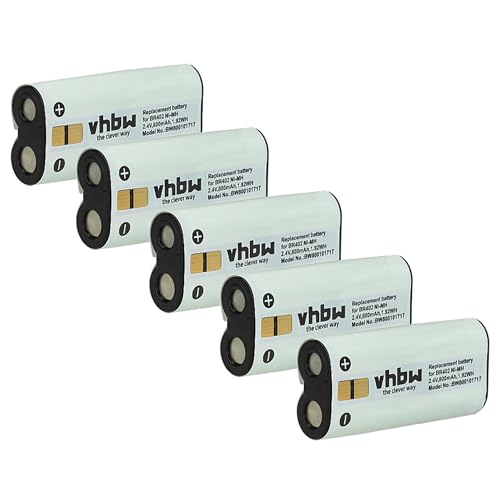 vhbw 5x Akku kompatibel für Olympus DS-3300, DS-2300, DS-5000, DS-4000, DS-5000ID Diktiergerät (800mAh, 2,4V, NiMH) von vhbw