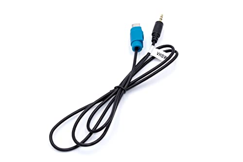 vhbw AUX Audio Adapter Kabel KFZ Radio (120 cm) kompatibel mit Alpine IVA-W200Ri, IVA-D106R, IVA-W502/W505R Auto, Autoradio von vhbw