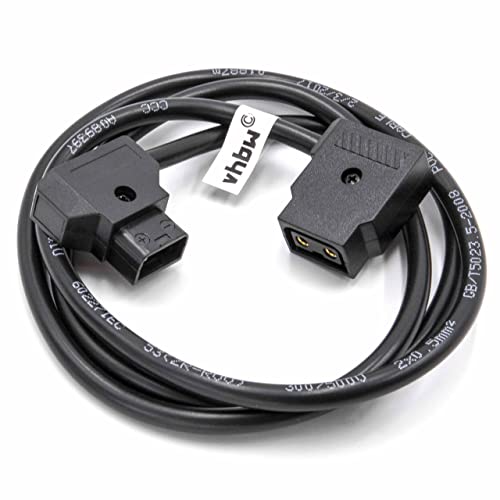 vhbw Adapter Kabel D-Tap (m) auf 1x D-Tap (w) für Kameras - 1 m, Schwarz von vhbw