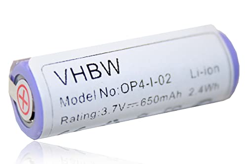 vhbw Akku kompatibel mit Braun Oral-B Smart 6000, Smart 7000, iBrush 8000, iBrush 9000 Rasierer Haarschneider (650mAh, 3,7V, Li-Ion) von vhbw