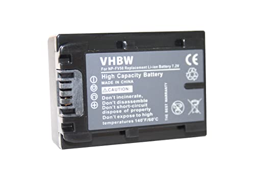 vhbw 1x Akku kompatibel mit Sony HDR Serie HDR-CX110E, HDR-CX106E Videokamera Camcorder (600 mAh, 7,2 V, Li-Ion) + Infochip von vhbw