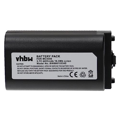 vhbw Akku kompatibel mit Symbol MC3090S-IC2MHBAGER, MC3090S-IC38H00G-E, MC3090S-IC2MH00GER Barcodescanner POS (4400 mAh, 3,7 V, Li-Ion) von vhbw