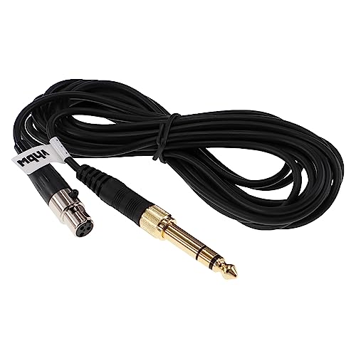 vhbw Audio AUX Kabel kompatibel mit AKG Q701, K181, K72, M220 Kopfhörer - Audiokabel 3,5 mm Klinkenstecker auf 6,3 mm, 3 m Schwarz von vhbw