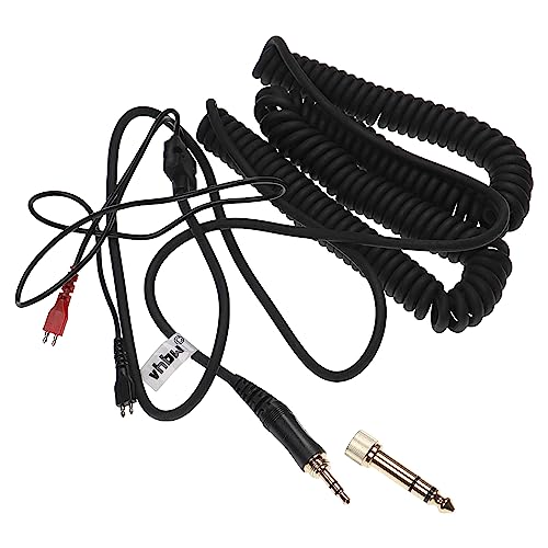 vhbw Audio AUX Kabel kompatibel mit Sennheiser HD 480 CL-II, HD 480 II Kopfhörer - Audiokabel 3,5 mm Klinkenstecker auf 6,3 mm, 1,5-4 m, Schwarz von vhbw