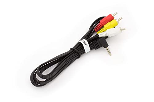 vhbw Audio Video AV Composite Kabel kompatibel mit JVC GR-DV500, GR-DV800, GR-DV900, GR-DVL120, GR-DVL150, GR-DVL155 Kamera, Digitalkamera von vhbw