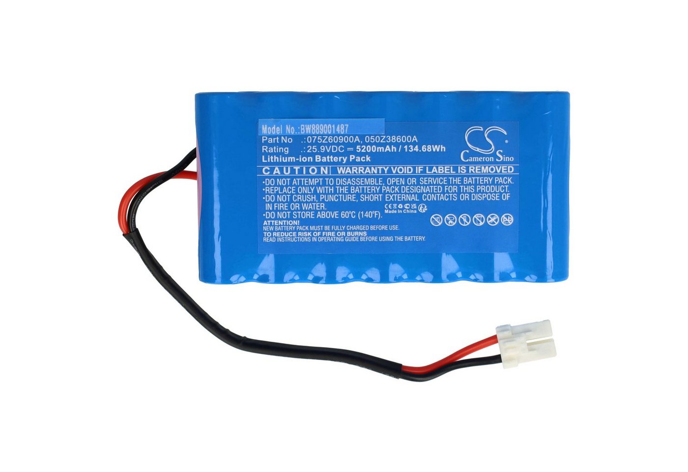 vhbw Ersatz für Ambrogio 050Z38600A, 050Z36600A, 075Z60900A für Rasenmäher Akku Li-Ion 5200 mAh von vhbw