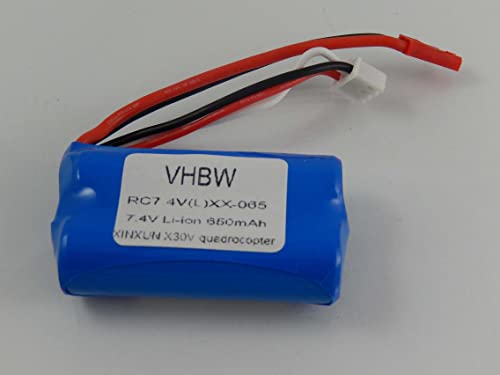 vhbw 1x Akku kompatibel mit XinXun UFO X30 V Intruder Drohne Multicopter Quadrocopter (650 mAh, 7,4 V, Li-Ion) von vhbw