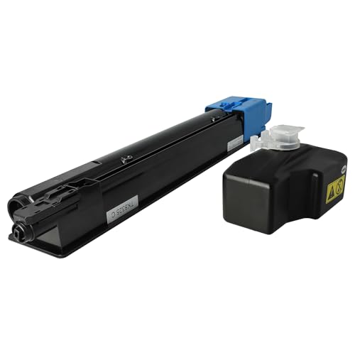 vhbw Toner Ersatz für Kyocera 1T02NPCNL0, TK-8325, TK-8325C für Drucker - Kompatible Tonerkartusche + Resttonerbehälter, Cyan von vhbw