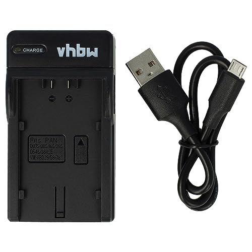 vhbw USB Ladegerät kompatibel mit Panasonic CGA-S602E, CGR-S602, CGR-S602E, CGR-S603 Kamera Camcorder/Akku - Ladeschale, Ladeanzeige, 8,4 V von vhbw