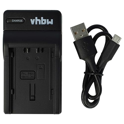 vhbw USB Ladegerät kompatibel mit Panasonic NV-GS60, NV-GS80, NV-GS85, NV-GS90 Kamera Camcorder/Akku - Ladeschale, Ladeanzeige, 8,4 V von vhbw