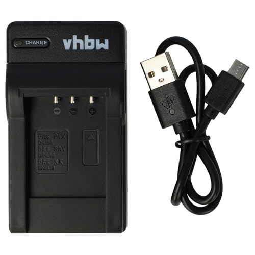 vhbw USB Ladegerät kompatibel mit Sanyo Xacti VPC-PD1, VPC-CS1, VPC-X1200, VPC-X1220 Kamera Camcorder/Akku - Ladeschale, Ladeanzeige, 4,2 V von vhbw