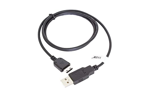 vhbw USB Daten Ladekabel kompatibel mit Samsung SGH-F250, SGH-F300, SGH-F330, SGH-F400, SGH-F480, SGH-F480i, SGH-F480v, SGH-F490 Handy Smartphone Telefon von vhbw